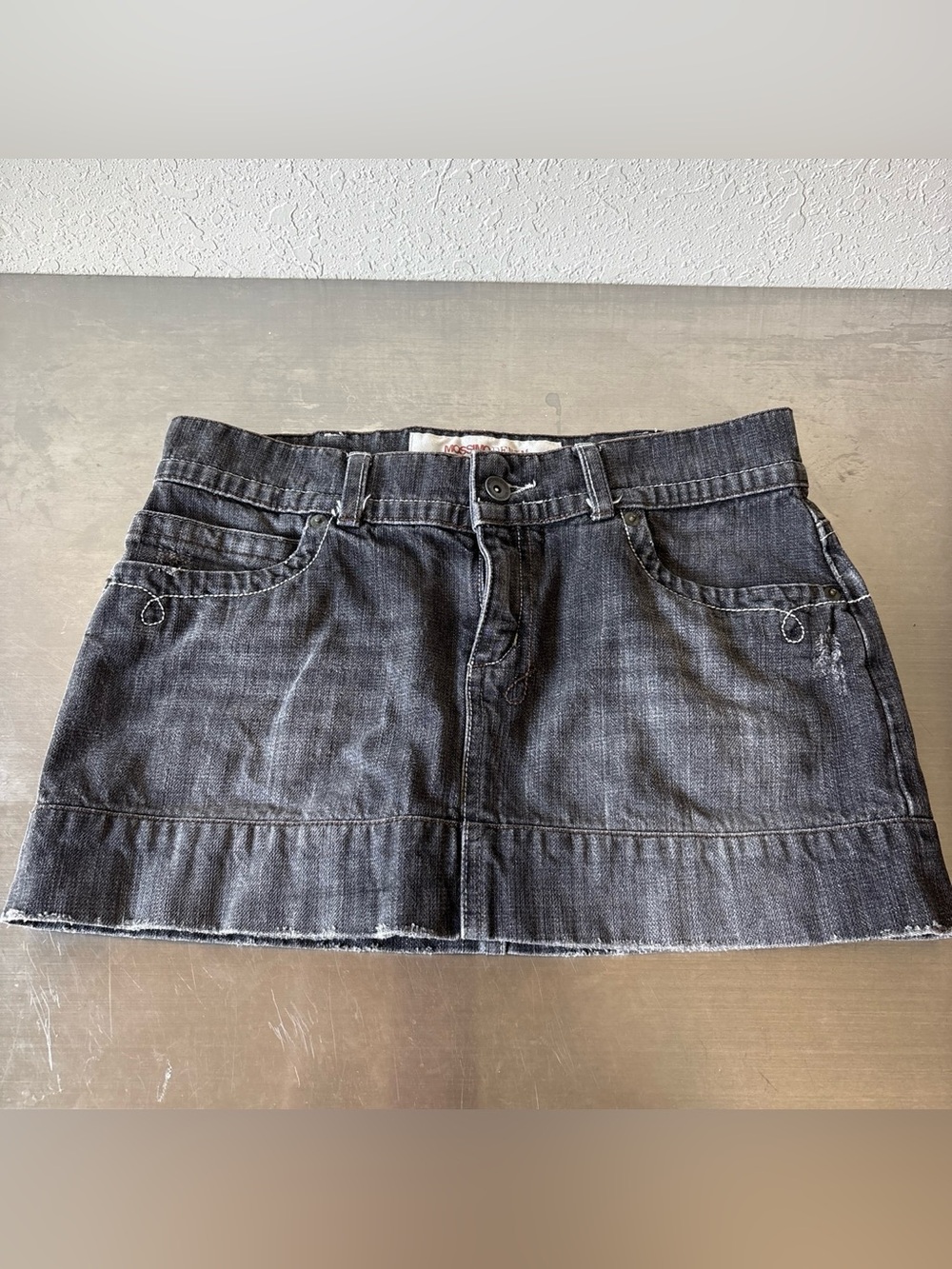 Vintage Y2K Grunge Black Denim Mini Skirt 💕